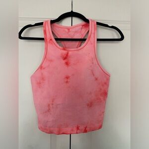 Ebb to street cropped racer back tank top.